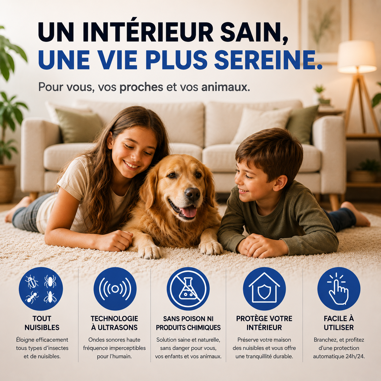 PestSafe™- Répulsif Ultrasons Anti-Nuisibles